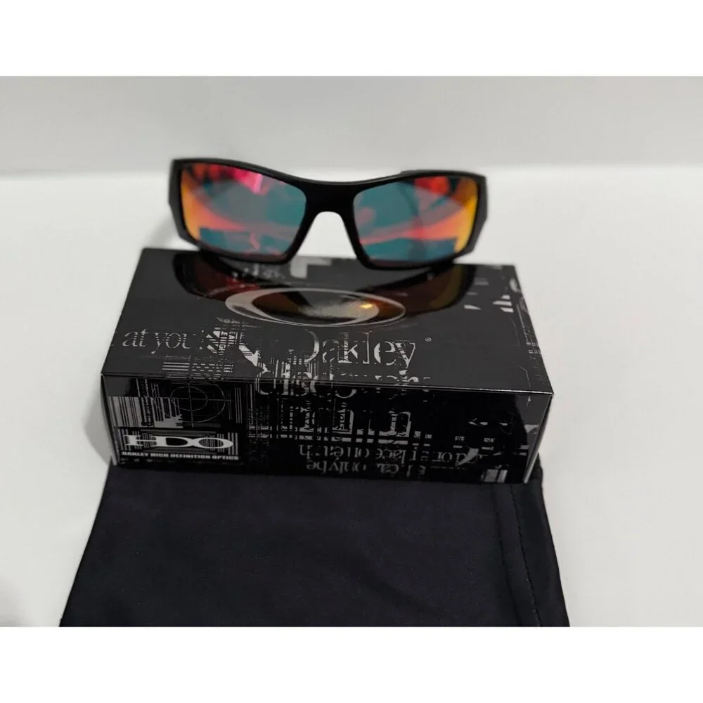 Oakley GASCAN Black Matte Frame OO9014 Ruby Iridium Lenses - Picture 7 of 7
